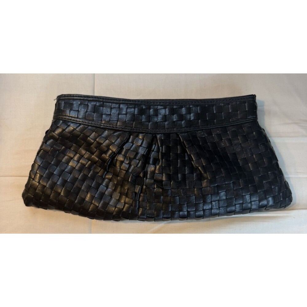 🖤👜 Women's Black Solid Rectangle Clutch Bag | Shoulder Strap | Black Lined